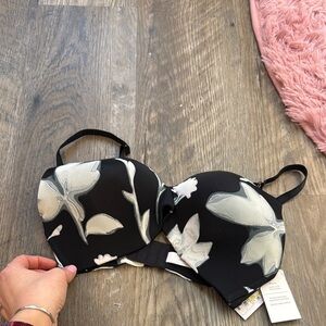 Floral Black Nursing Bra